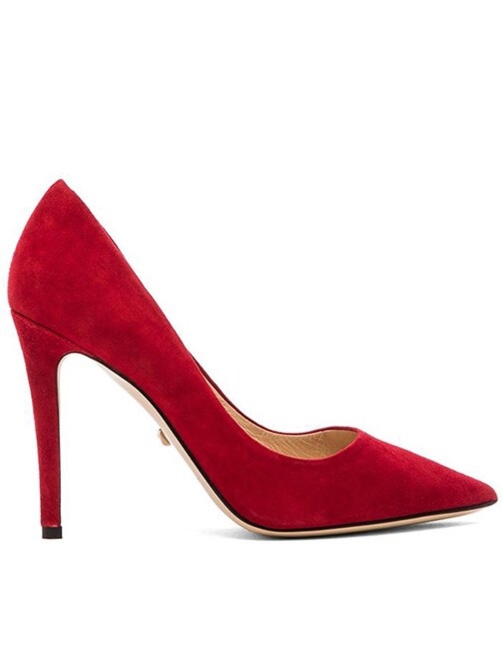 DIANE VON FURSTENBERG Bethany Suede Pointed Toe Stiletto Vibrant Red Heels 6.5